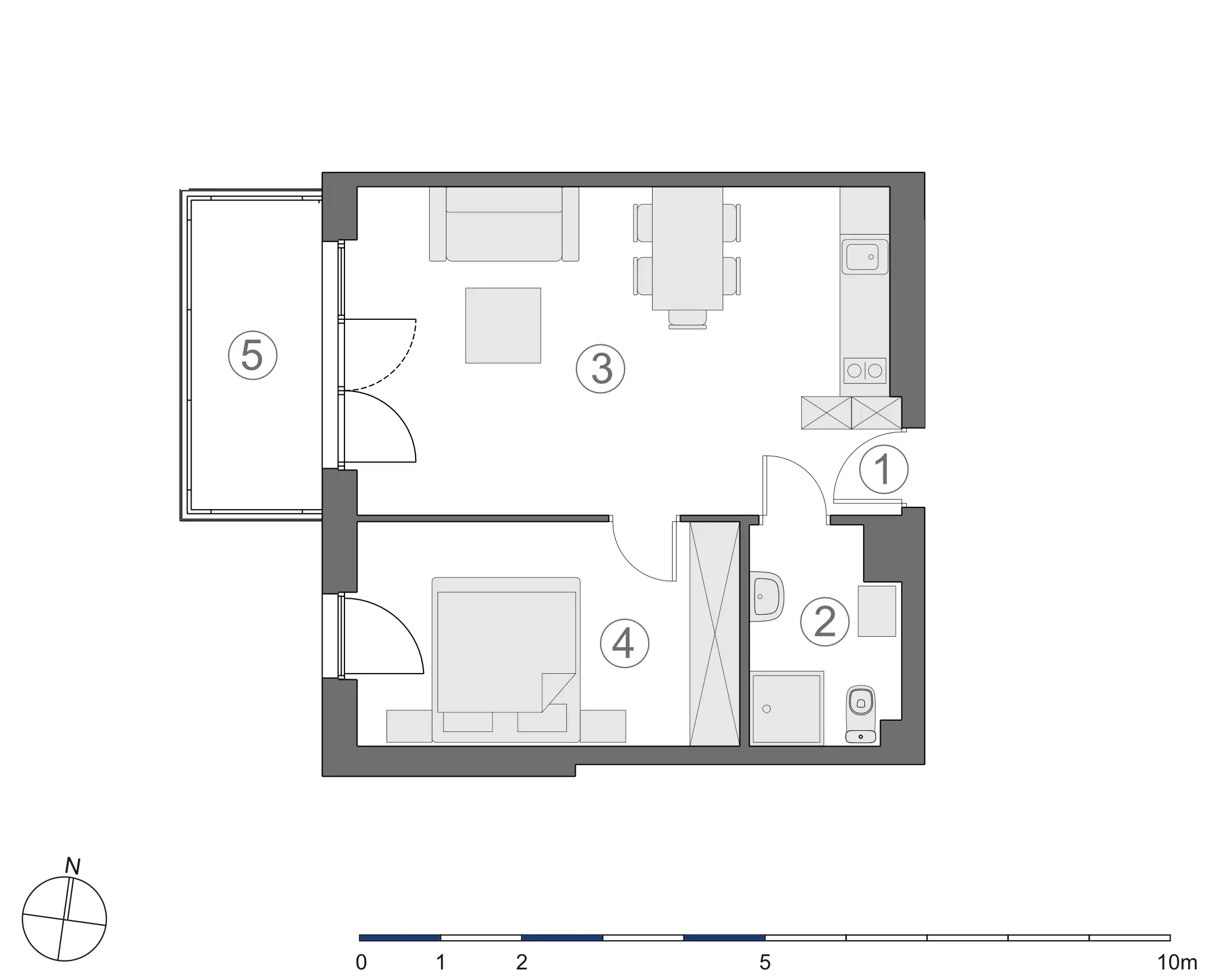 Rzut 2D lokalu 3-A.2.1