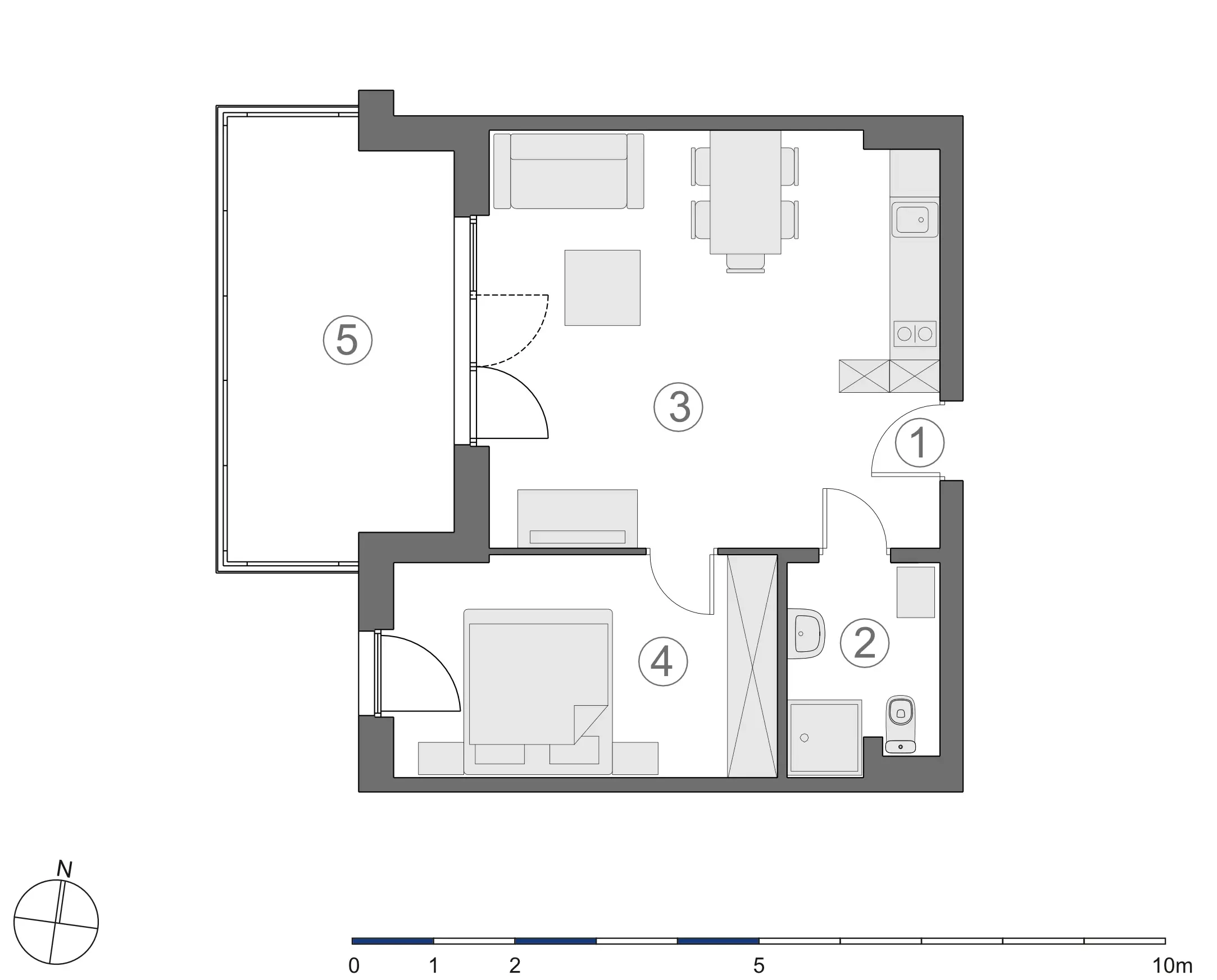 Rzut 2D lokalu 4-B.2.5