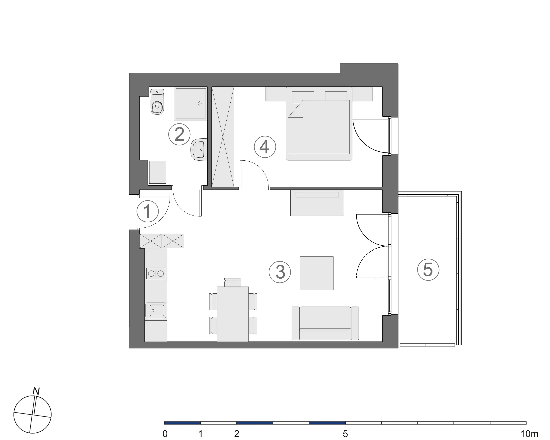Rzut 2D lokalu 3-A.1.6