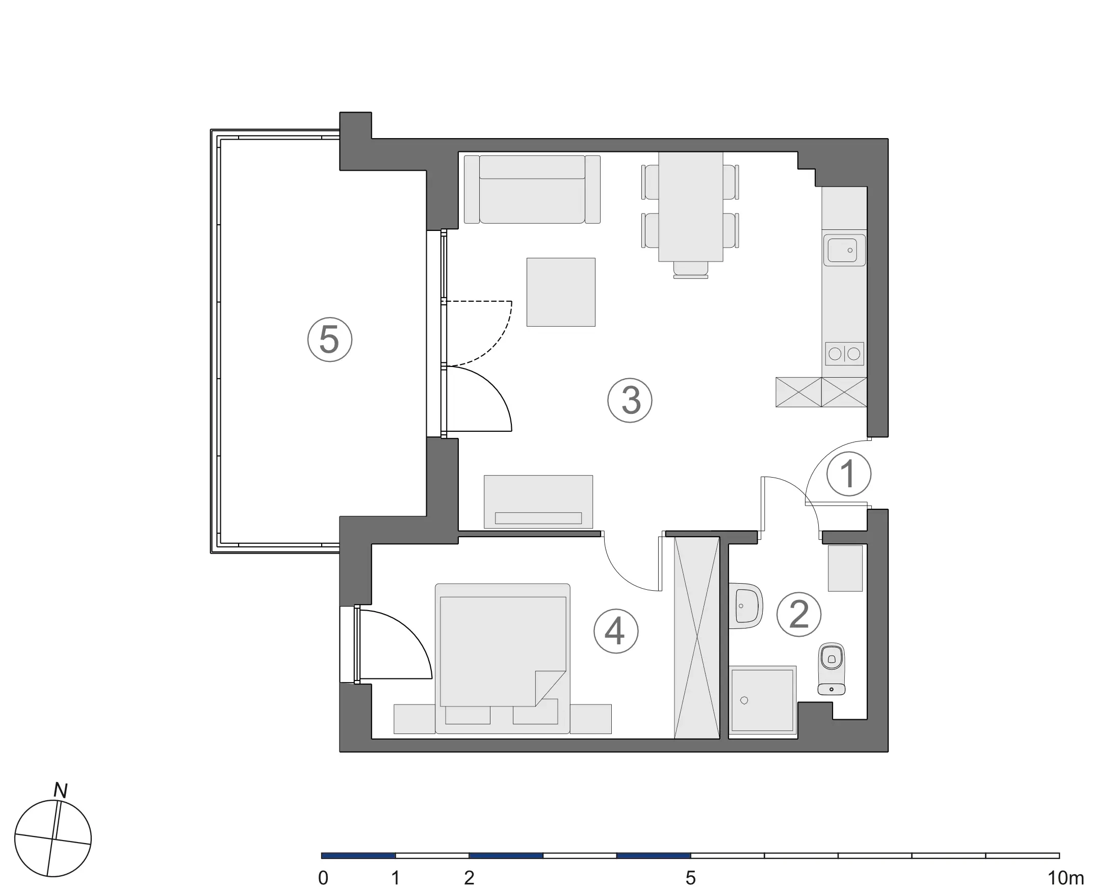 Rzut 2D lokalu 4-B.3.5