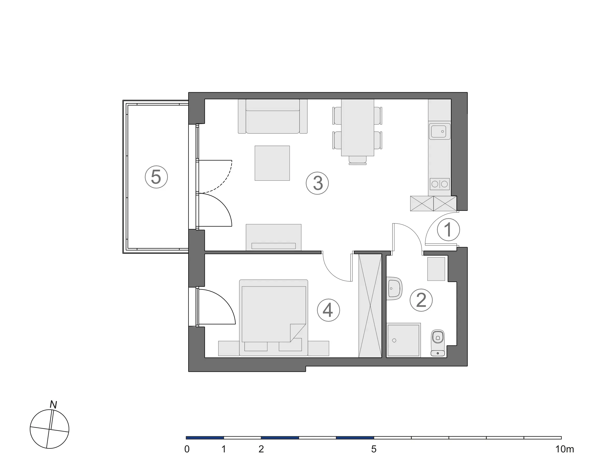 Rzut 2D lokalu 3-A.1.1