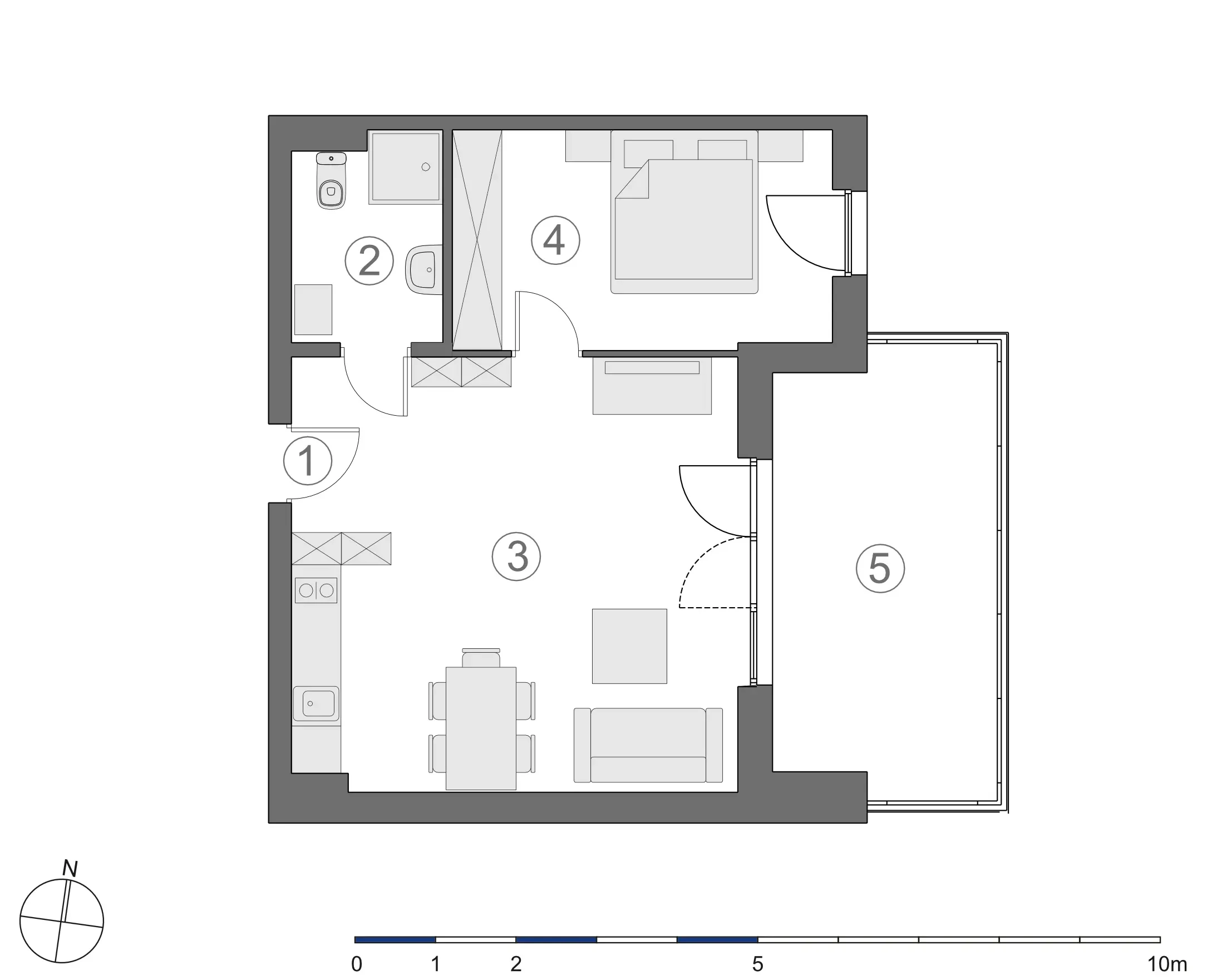 Rzut 2D lokalu 3-A.2.5