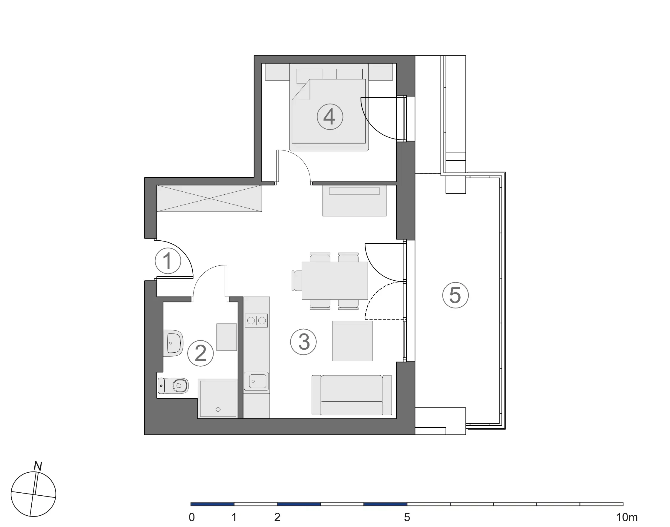 Rzut 2D lokalu 3-A.4.3