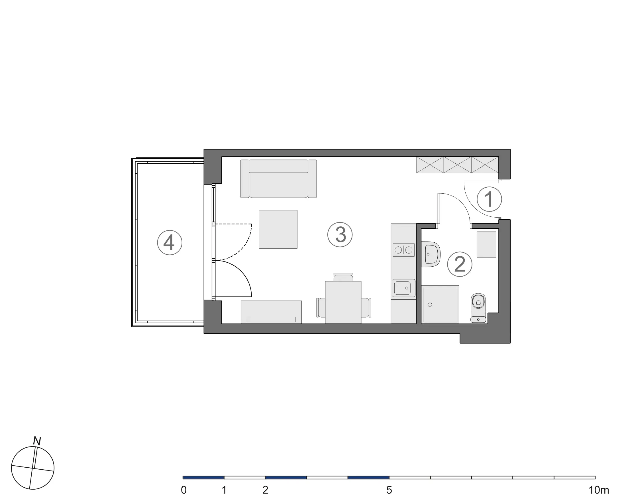 Rzut 2D lokalu 4-A.1.5