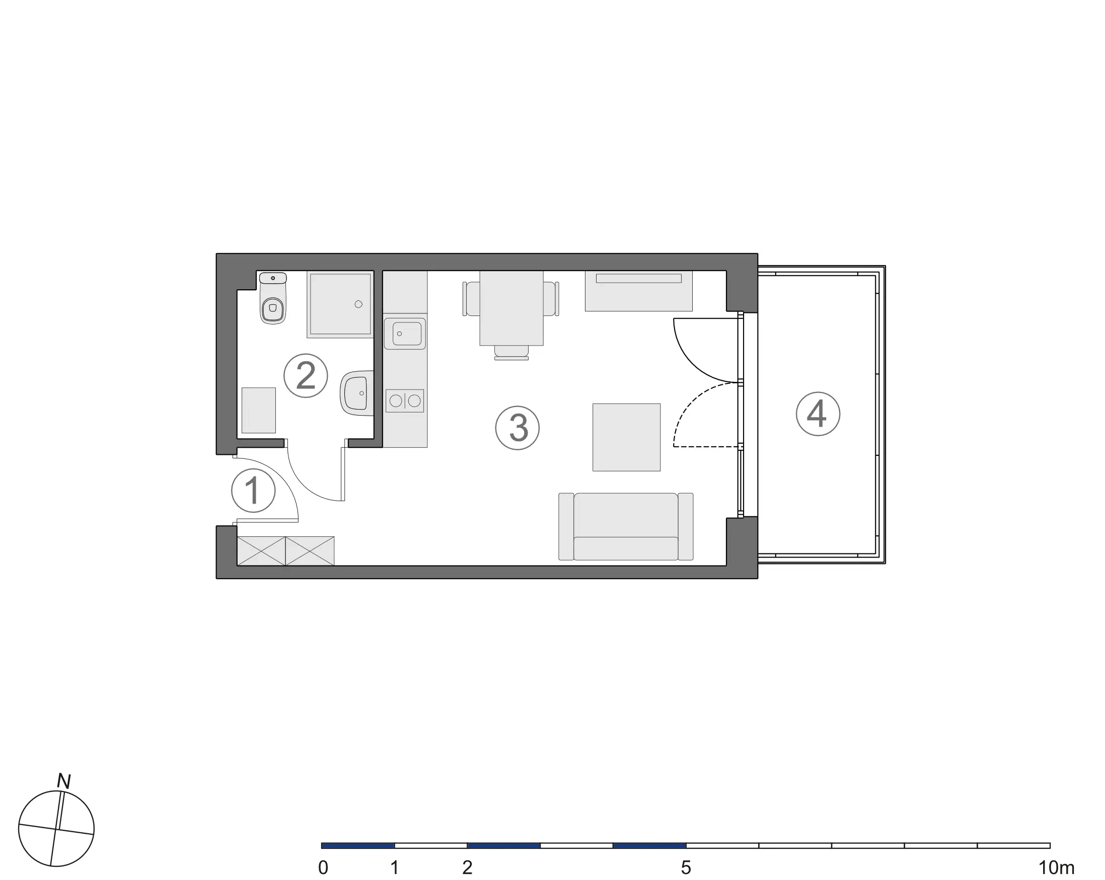 Rzut 2D lokalu 3-B.1.4