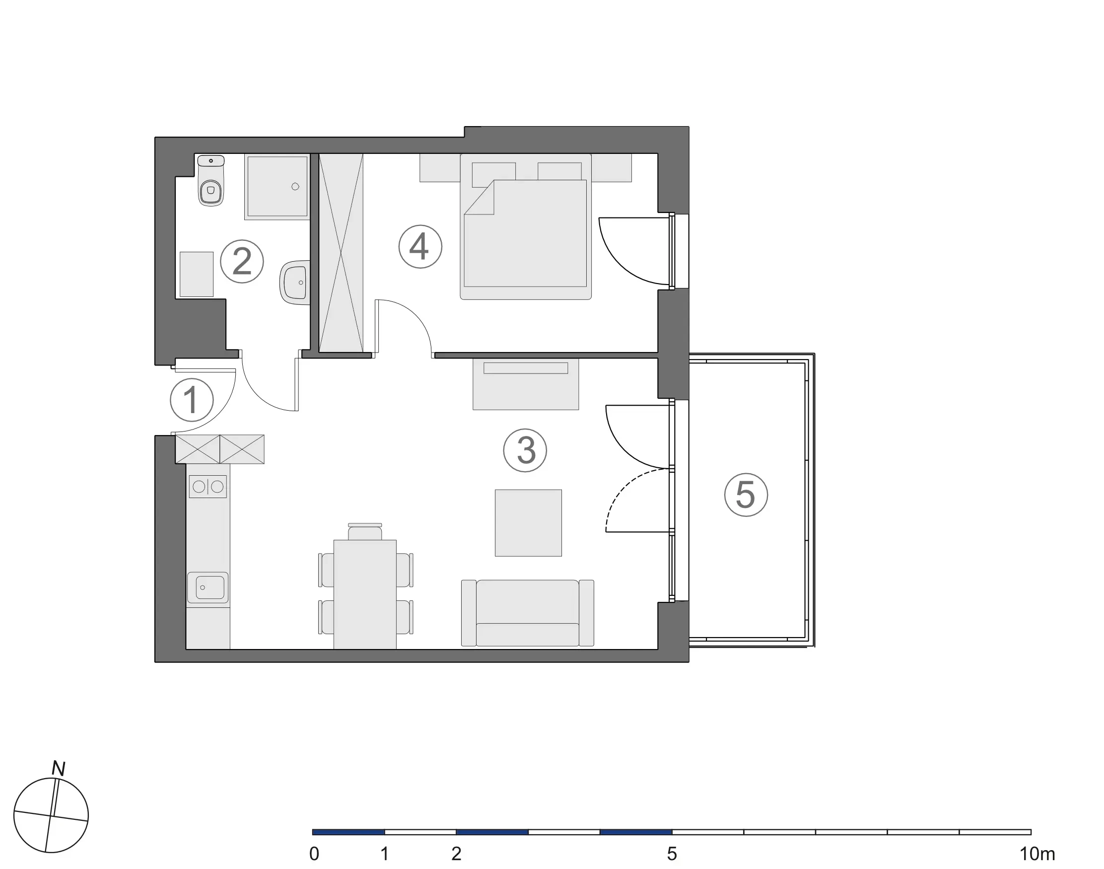 Rzut 2D lokalu 4-B.3.1