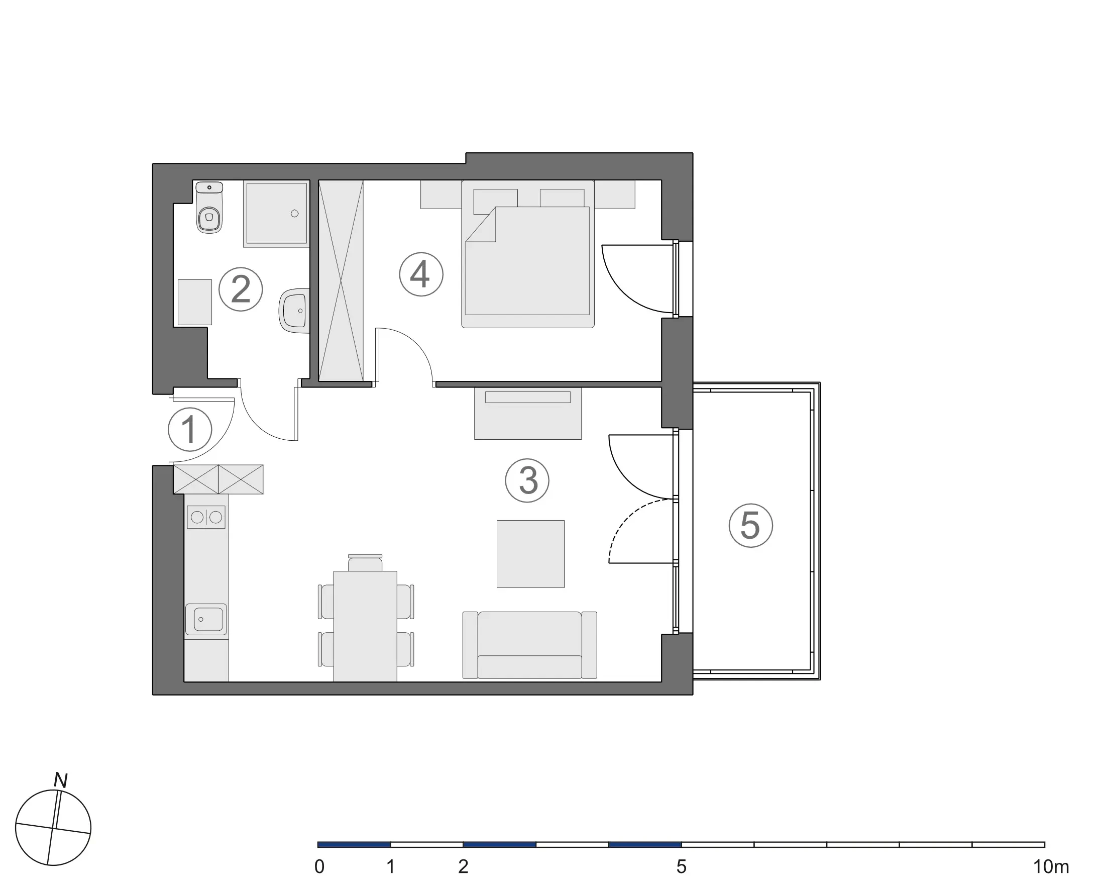 Rzut 2D lokalu 4-B.2.1