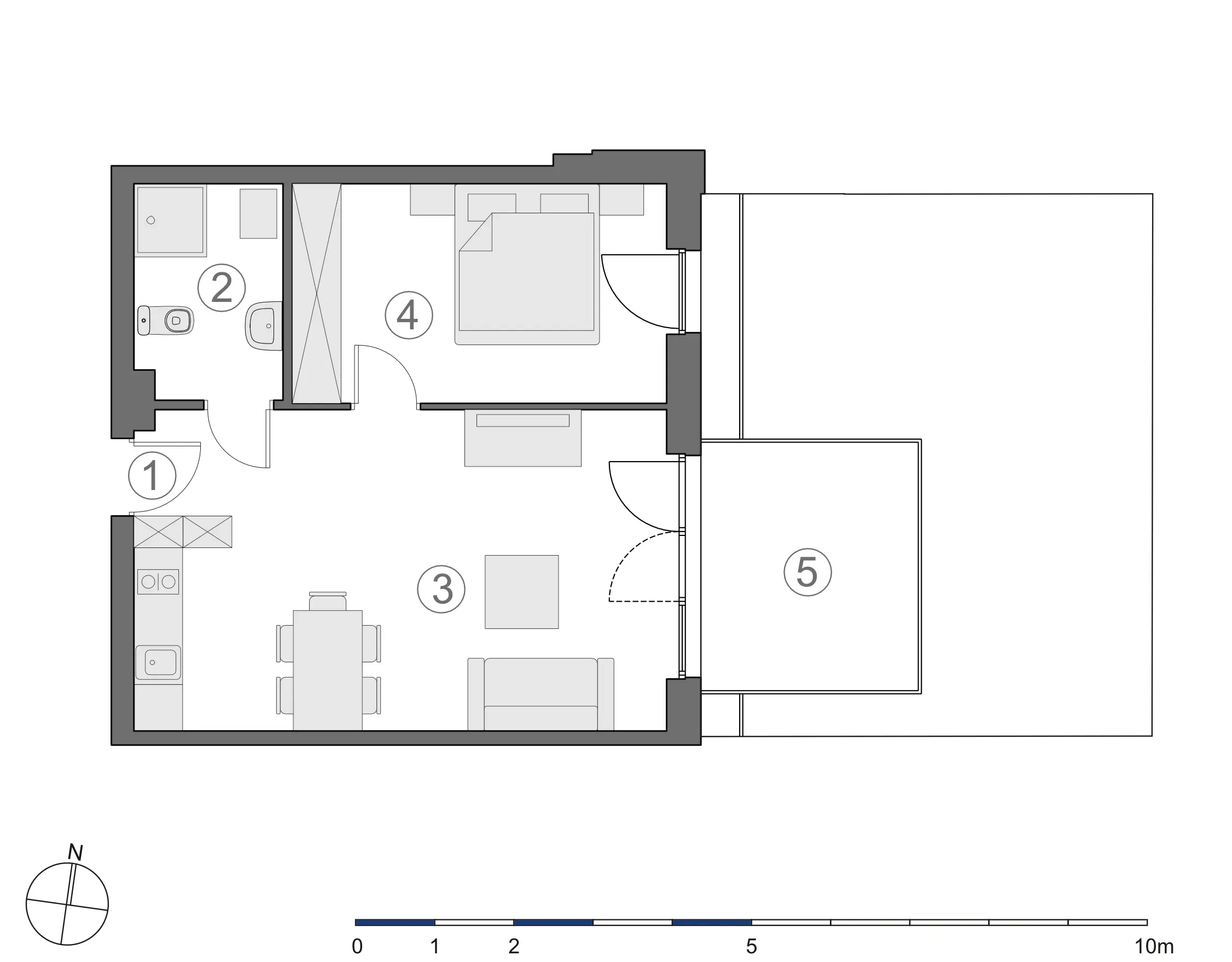 Rzut 2D lokalu 3-B.0.1