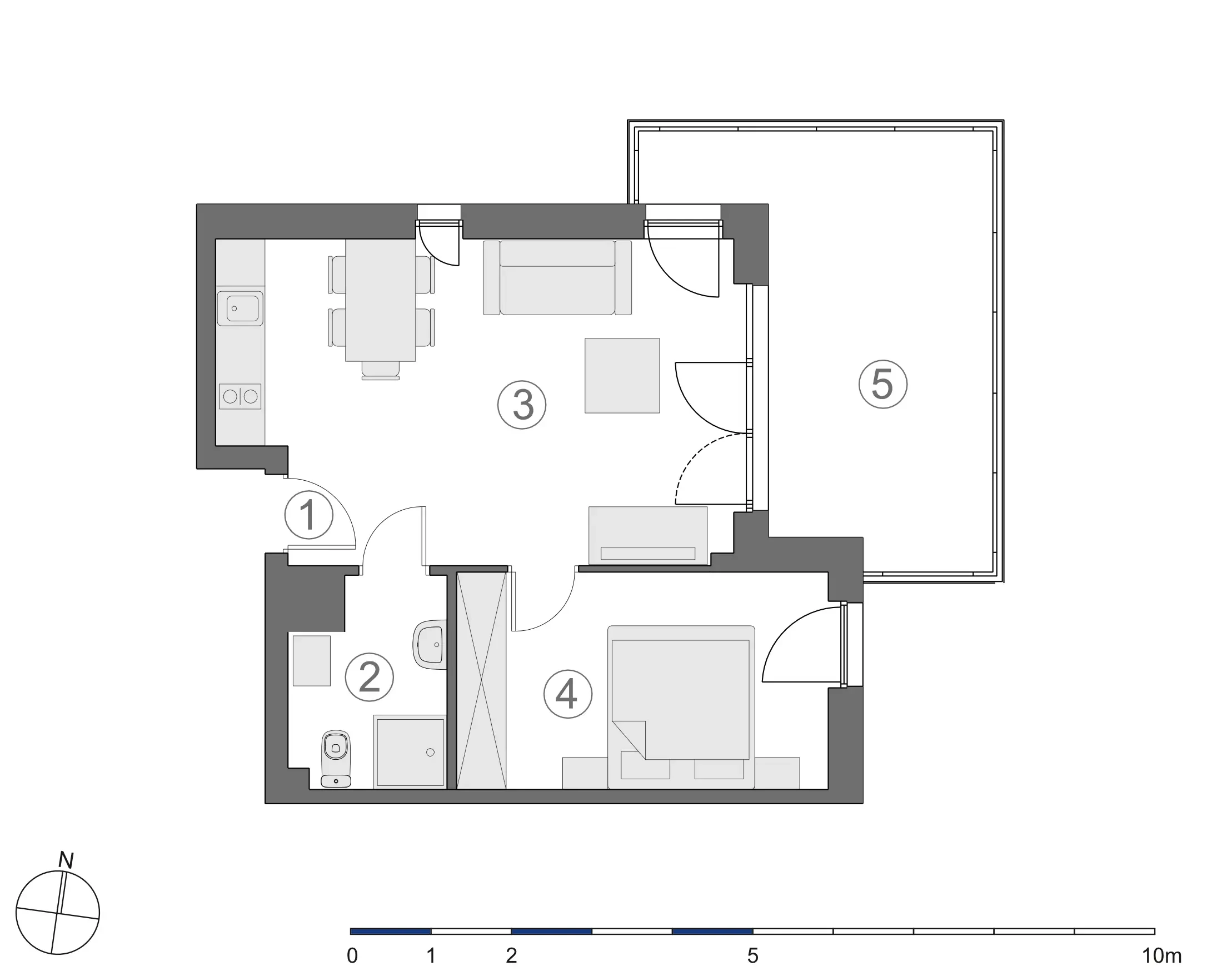 Rzut 2D lokalu 4-A.3.7