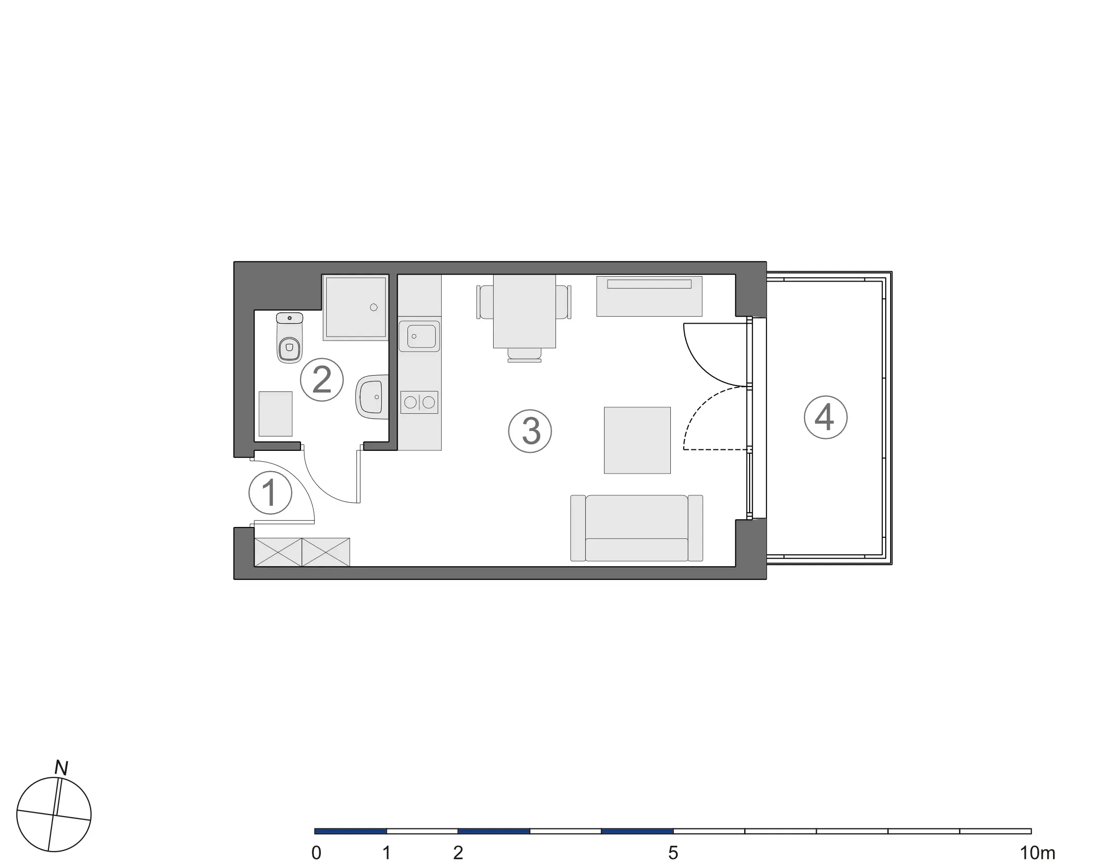 Rzut 2D lokalu 3-B.3.4