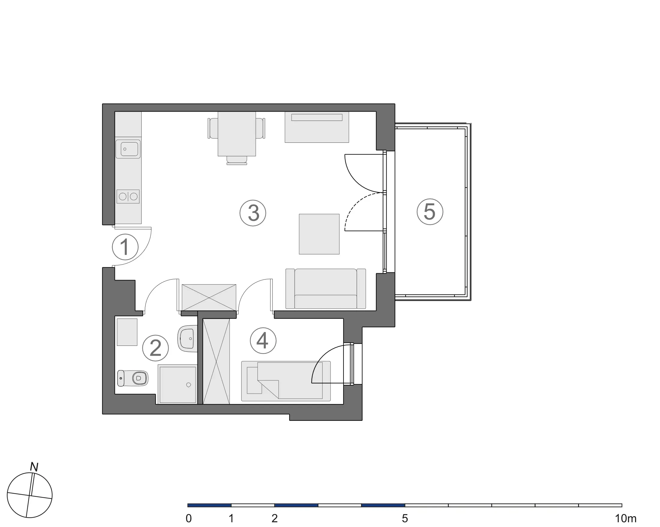 Rzut 2D lokalu 4-B.3.7