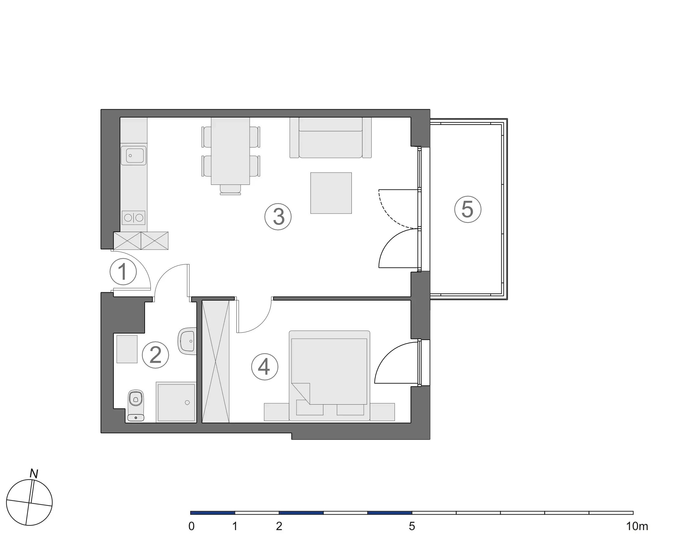 Rzut 2D lokalu 4-A.3.8