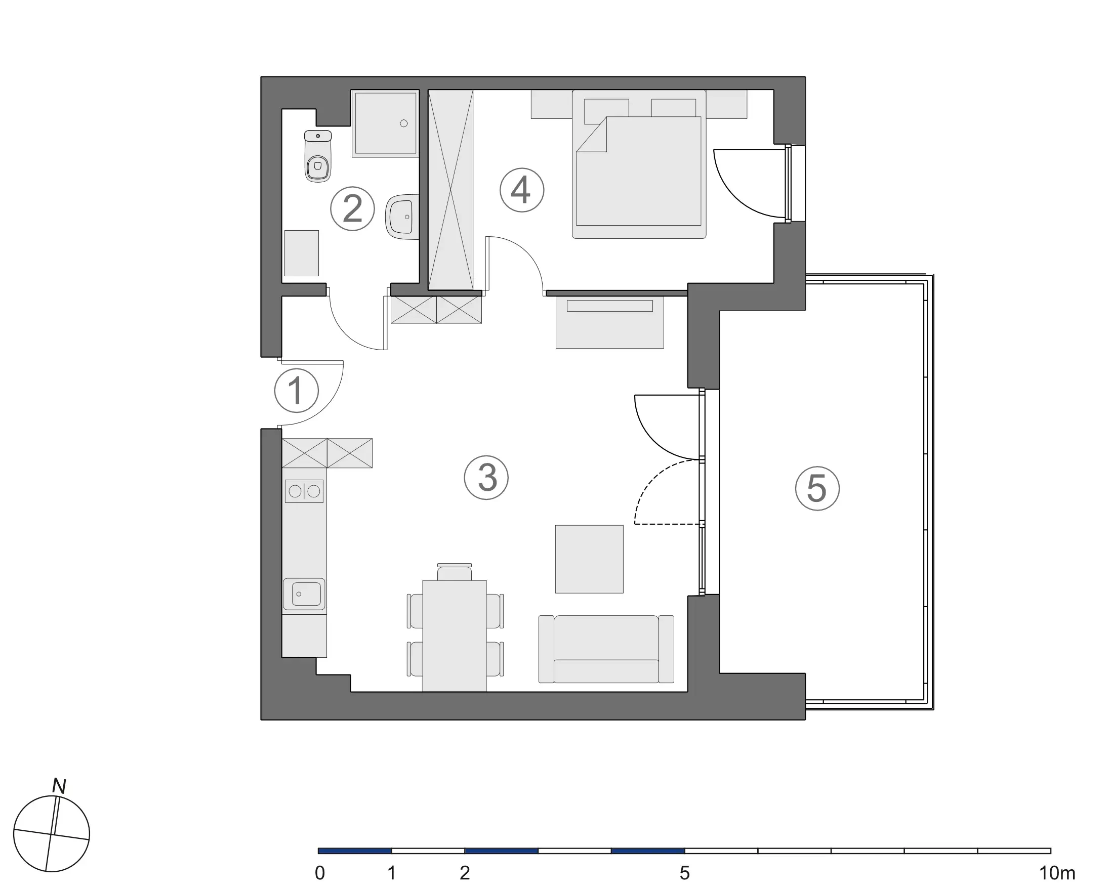 Rzut 2D lokalu 3-A.3.5