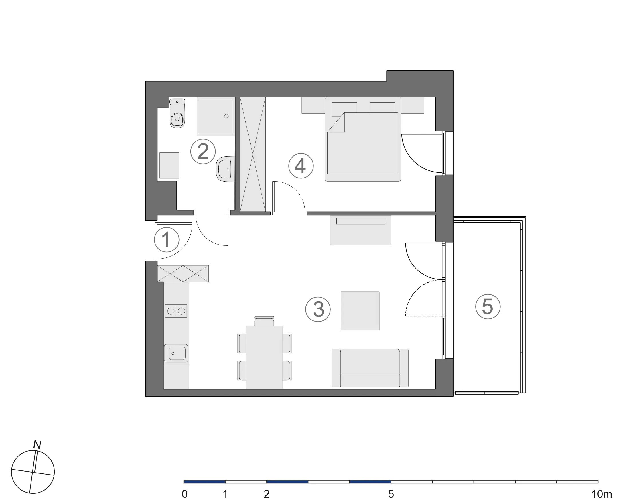Rzut 2D lokalu 3-A.2.6