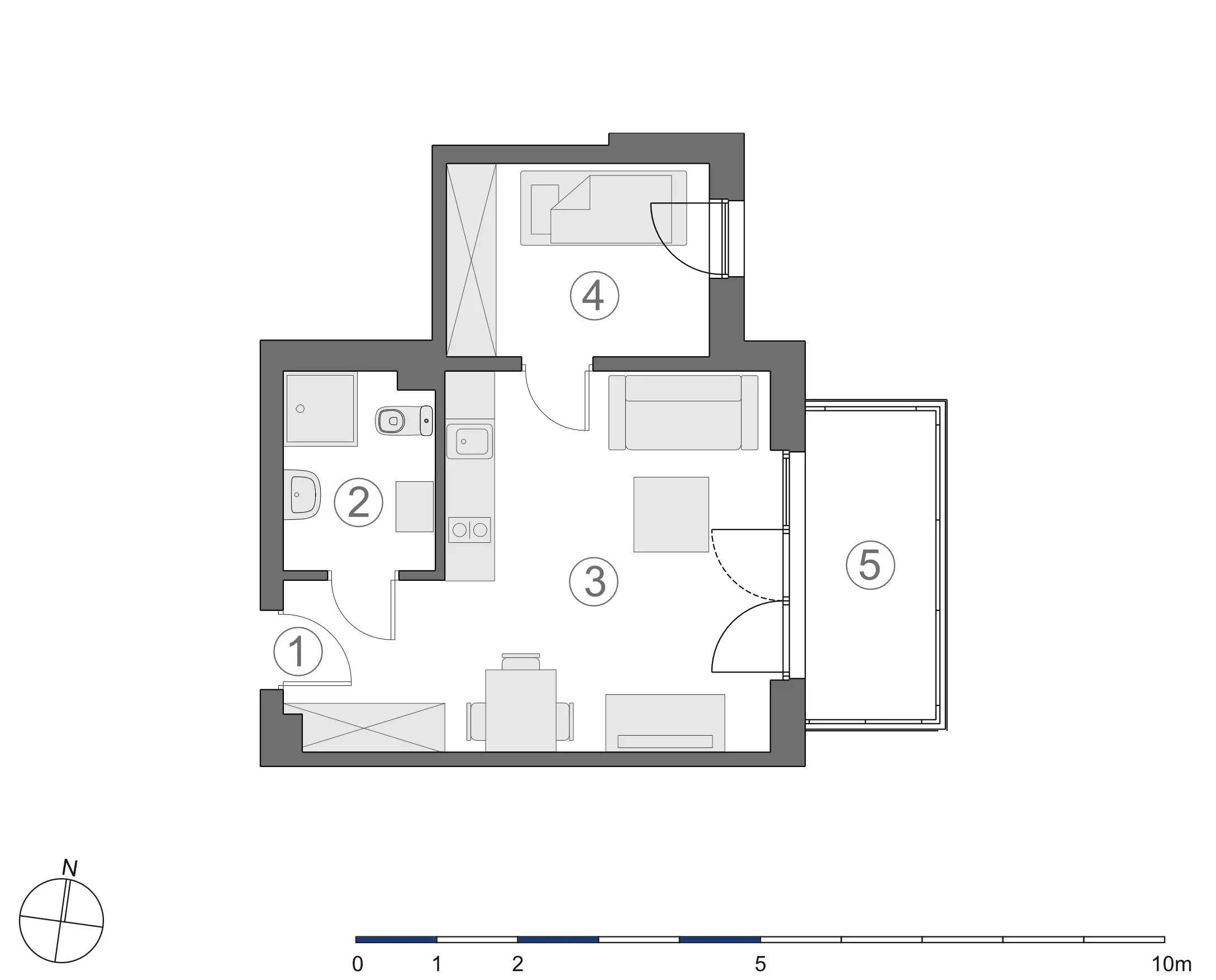 Rzut 2D lokalu 4-A.1.1